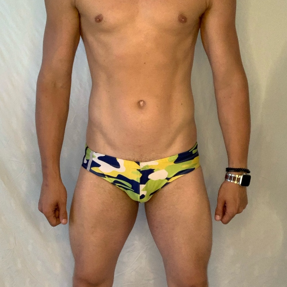 Neon Camo Swim Brief